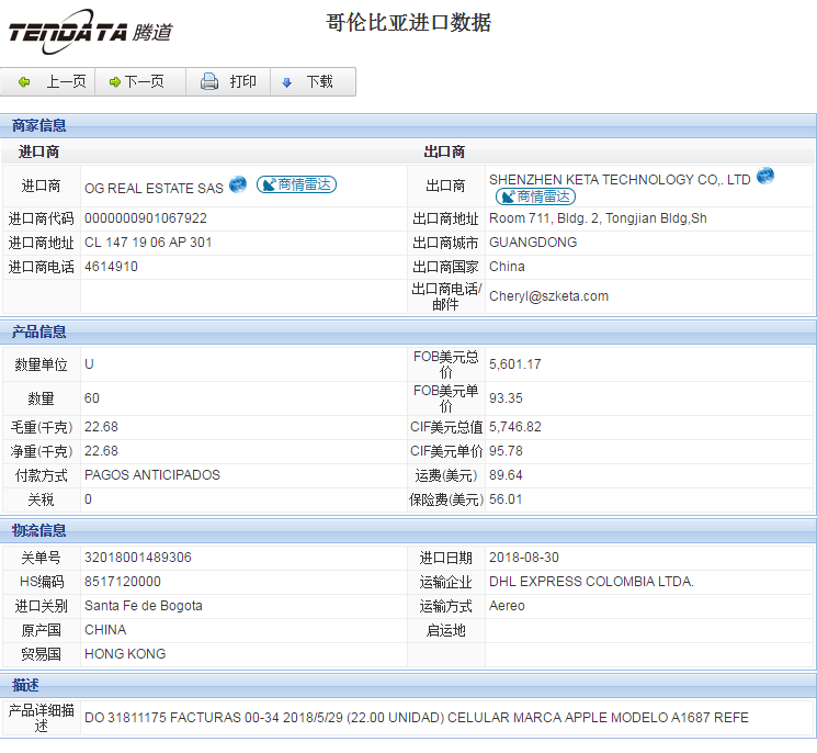 海关数据,进出口数据,进口数据,bbin宝盈集团官网,贸易,哥伦比亚